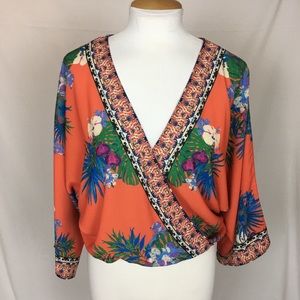Flying Tomato, crop kimono blouse, size M